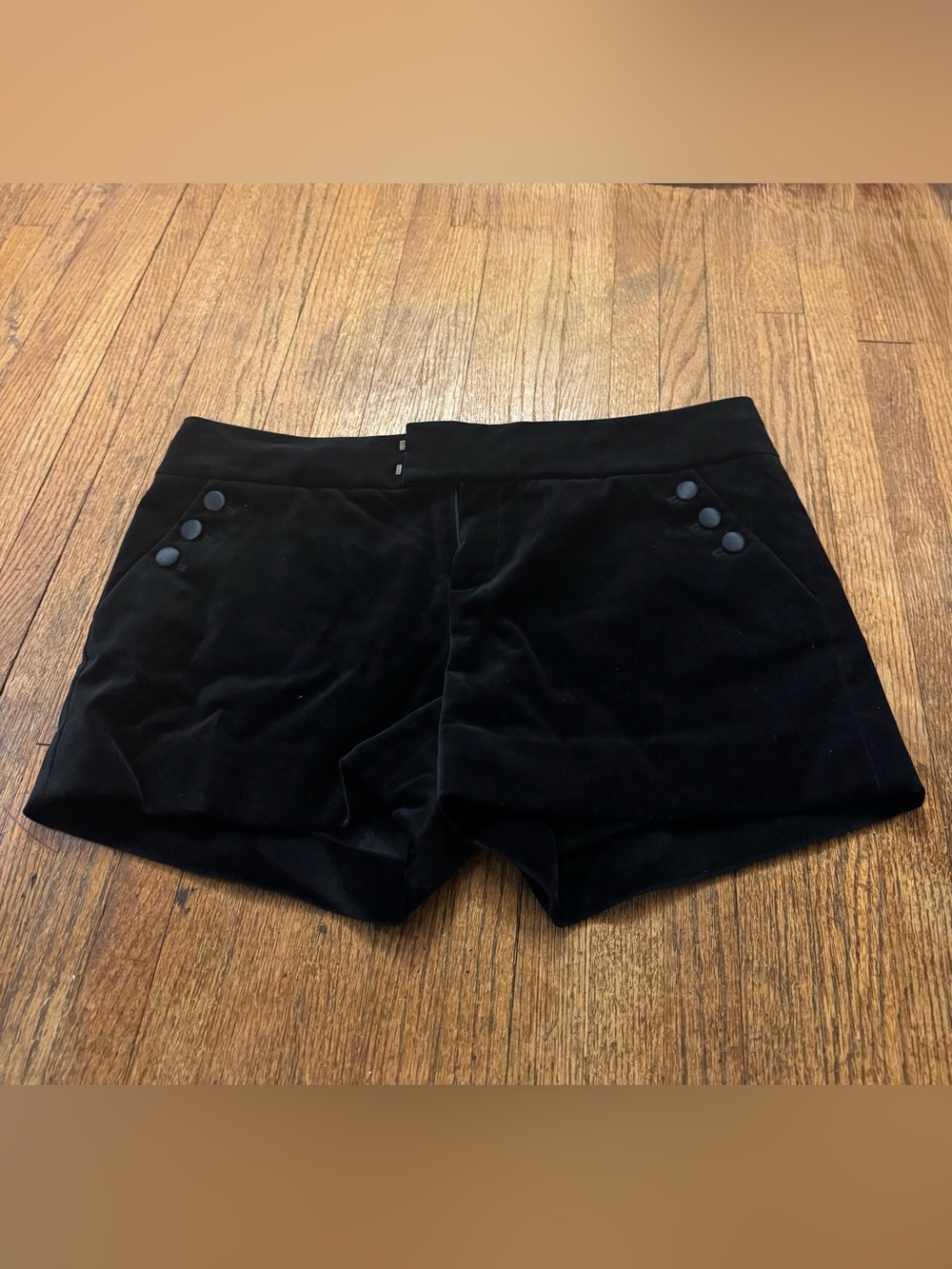 Juicy Couture Black Velvet Chino-style Shorts